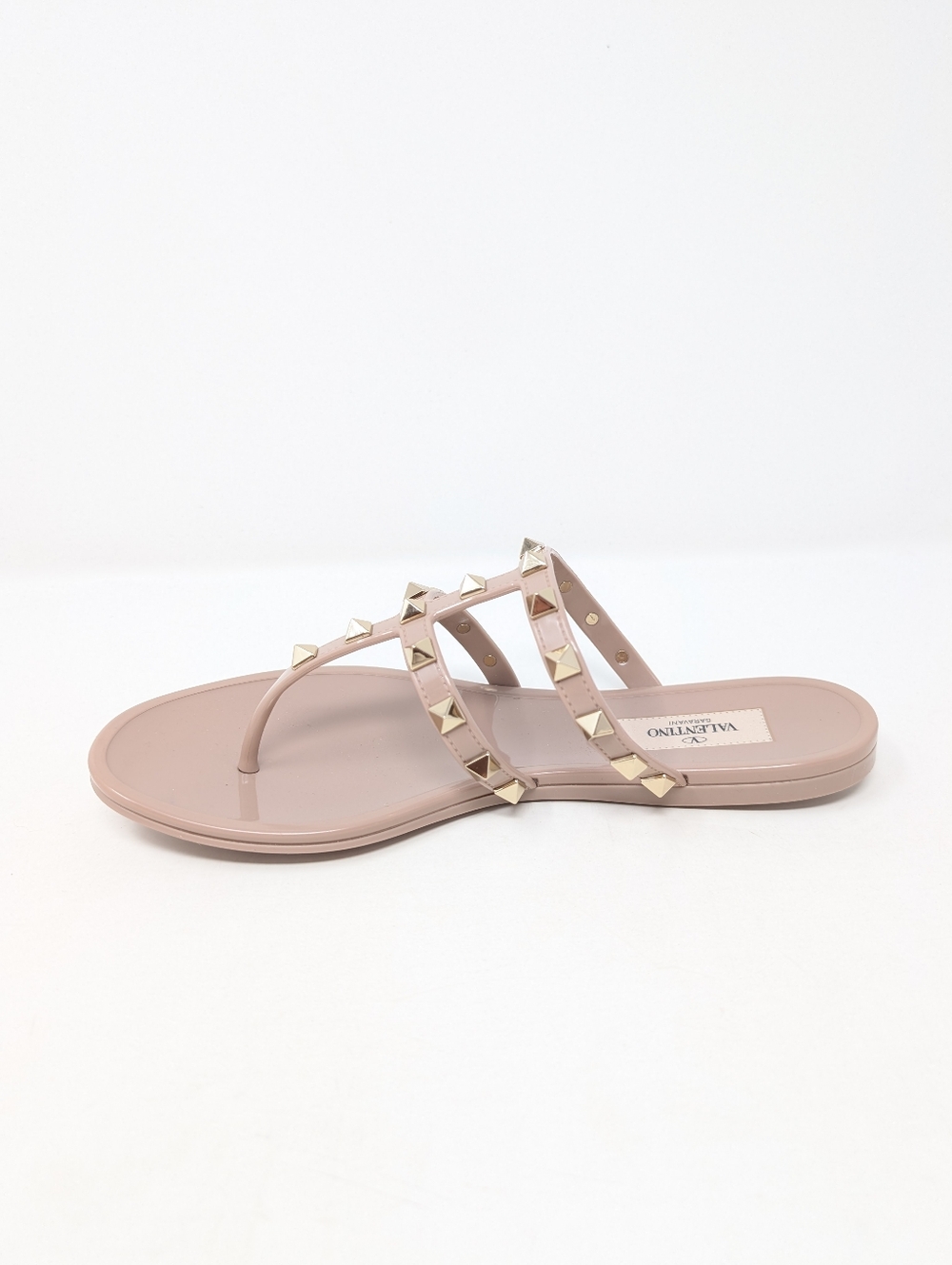Valentino Garavani RockStud Jelly Thong Nude Caged Sandals Flip Flops Size 36 - Picture 3 of 10